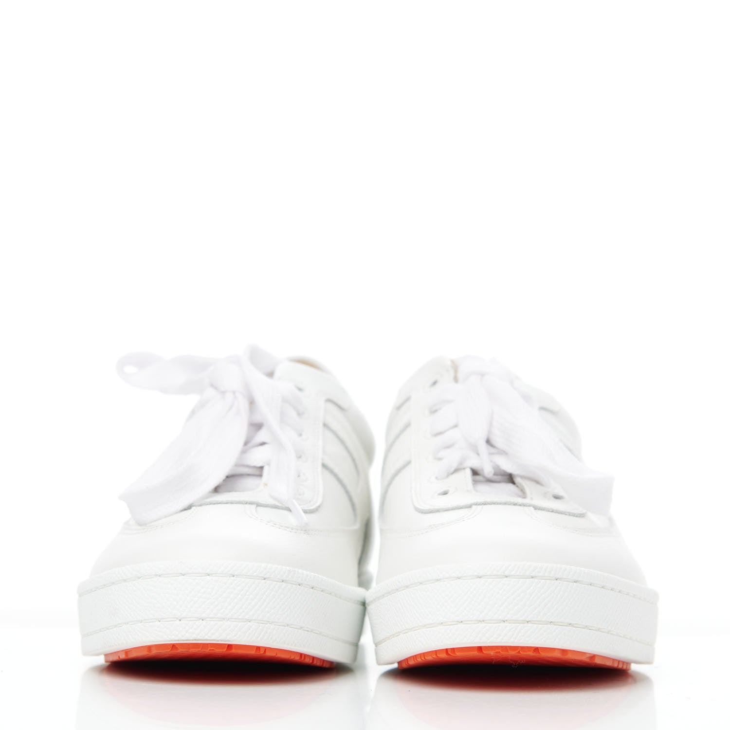 Hermes Epsom Womens Boomerang Sneakers 37.5 White 2 of 13