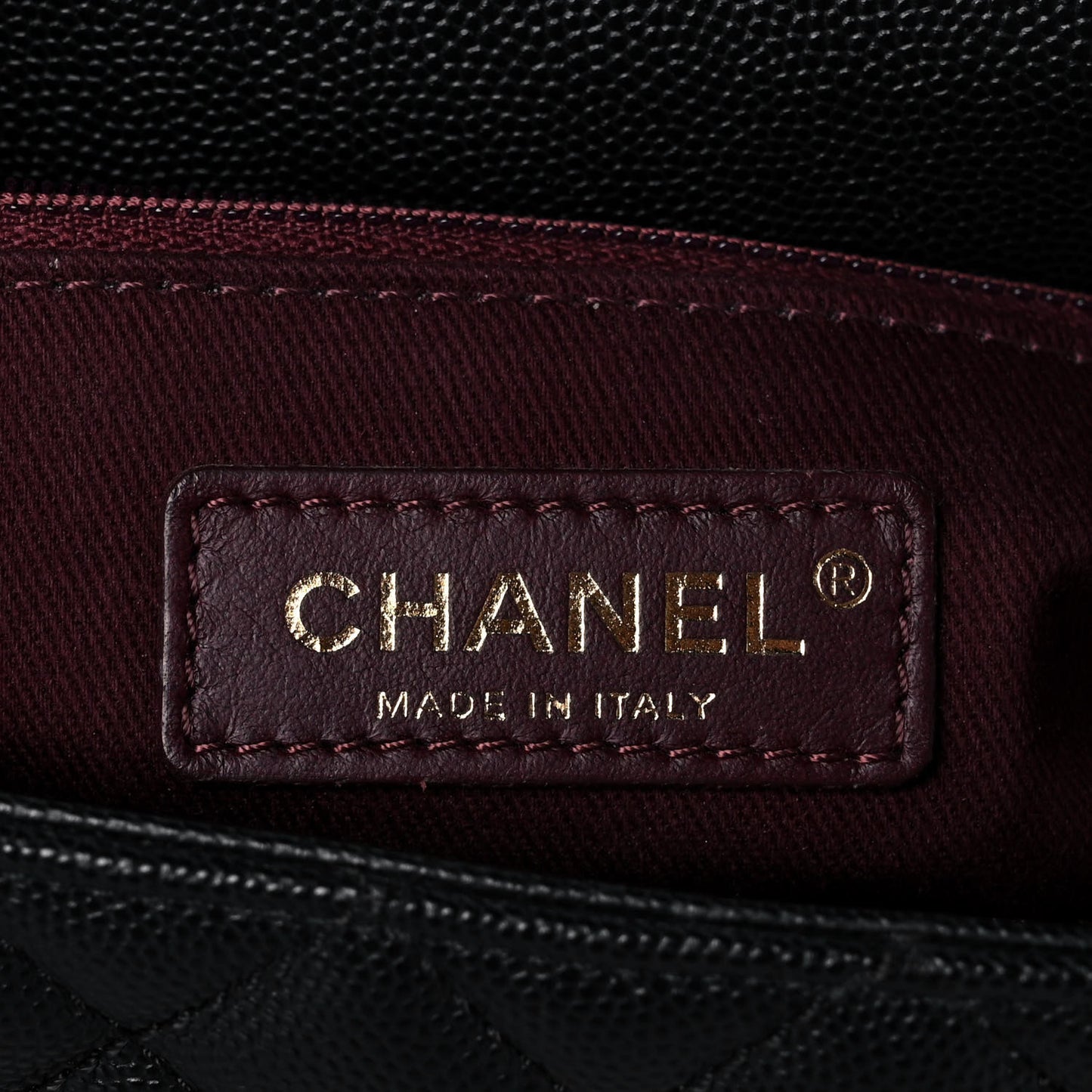 Caviar Quilted Small Coco Handle Flap Black