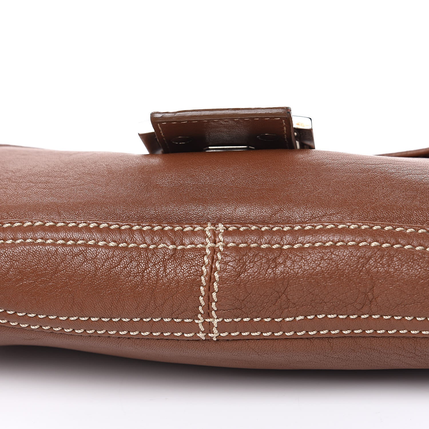 Fendi Nappa Elefante Baguette Naturale 9 of 12
