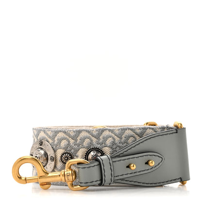 Christian Dior Oblique Studded Shoulder Strap Gris Multicolor 1 of 4