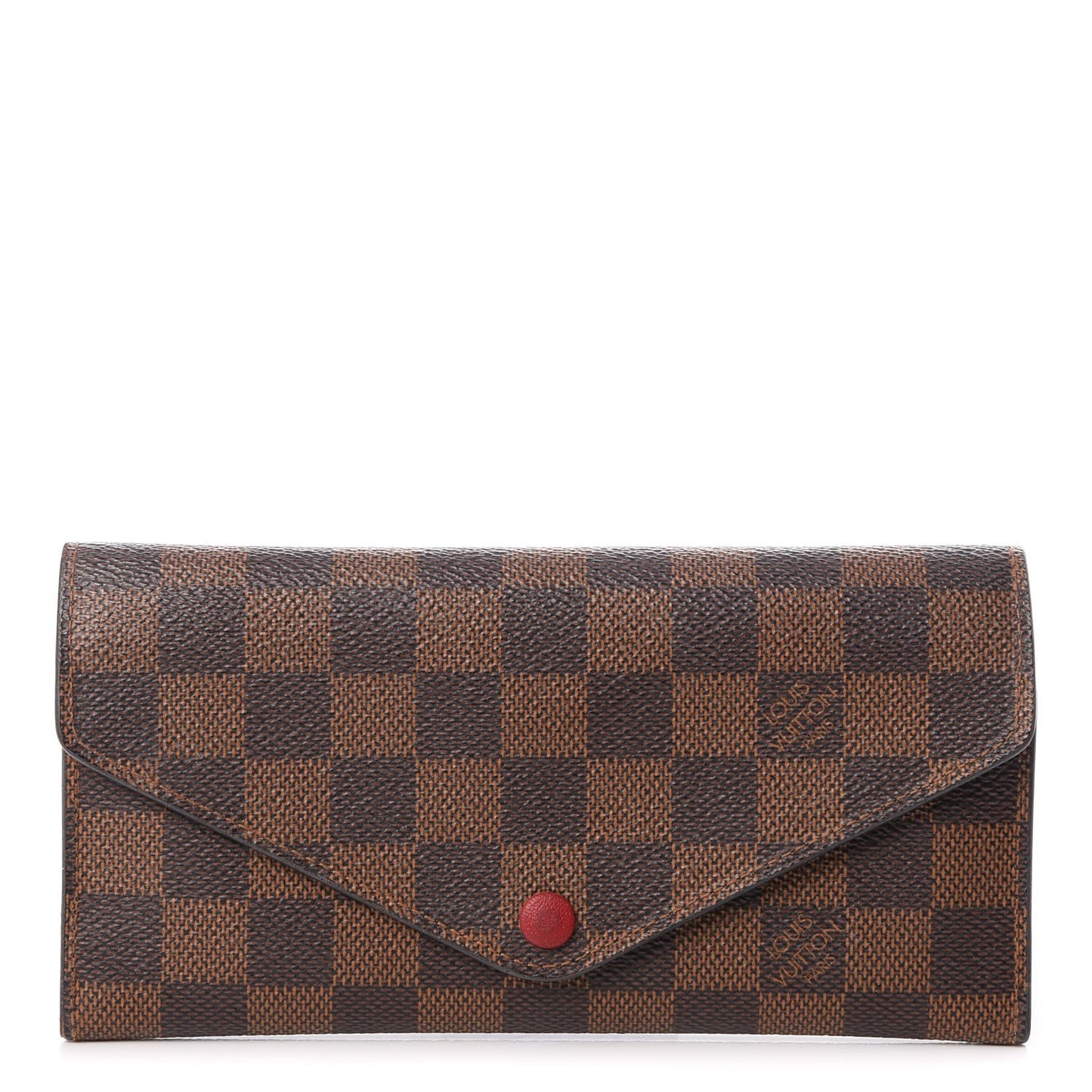 Damier Ebene Josephine Wallet Red