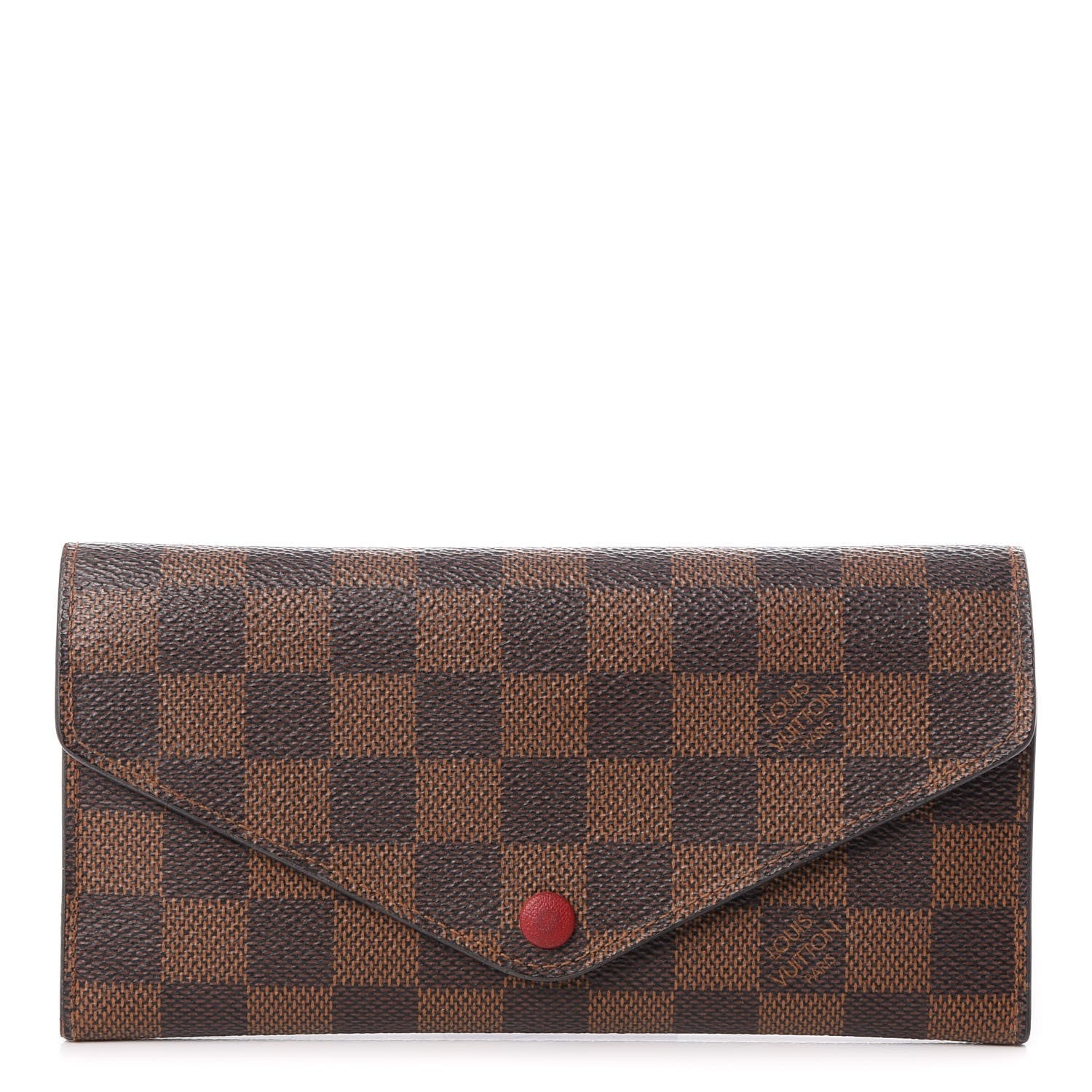 Louis Vuitton Damier Ebene Josephine Wallet Red 1 of 17
