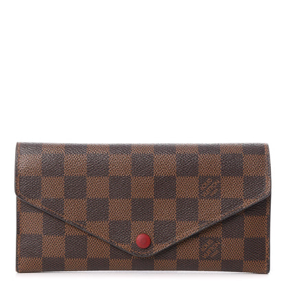 Louis Vuitton Damier Ebene Josephine Wallet Red 1 of 17