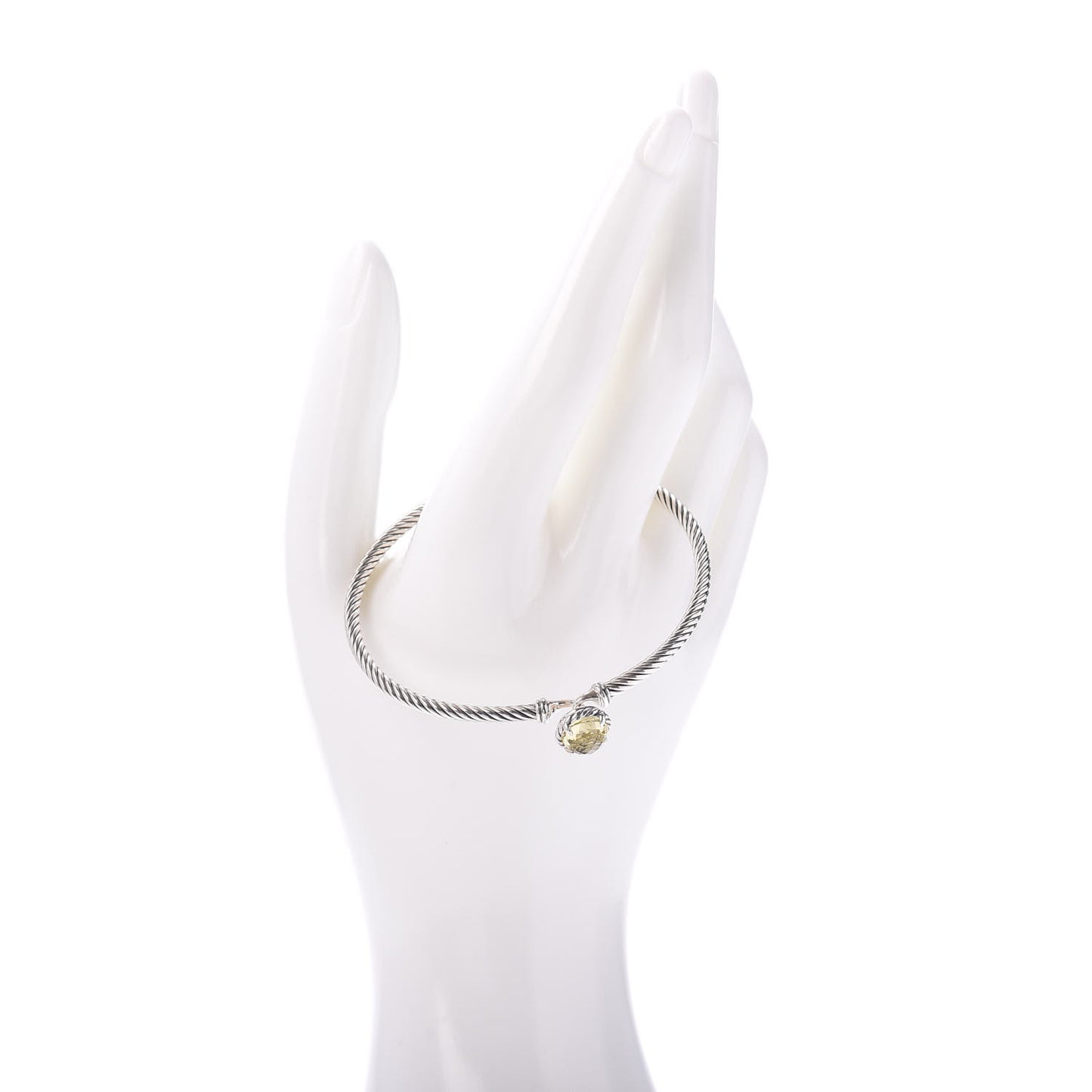 Sterling Silver Lemon Citrine 3mm Chatelaine Bracelet