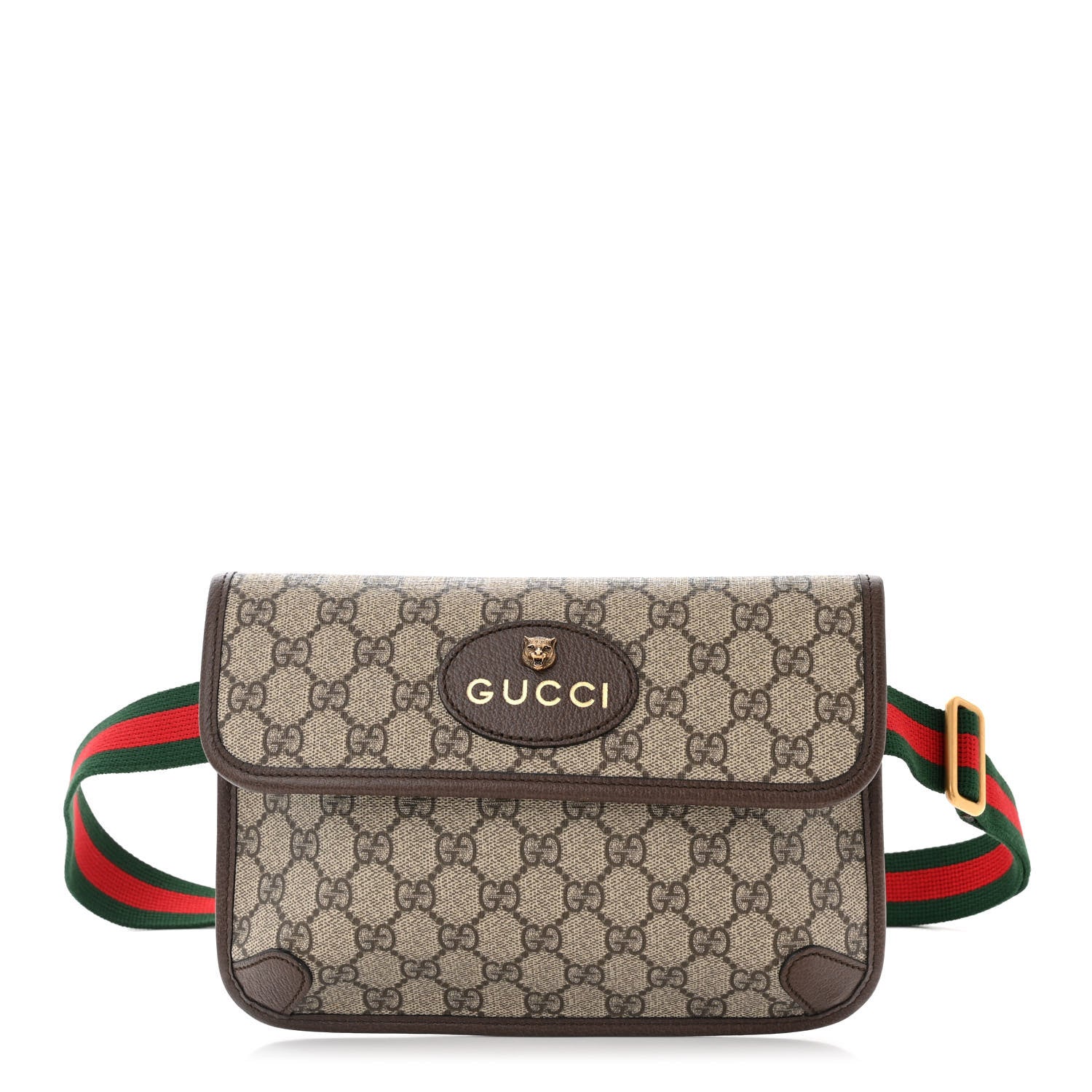 Gucci GG Supreme Monogram Neo Vintage Web Belt Bag Brown 1 of 12