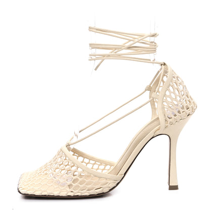 Bottega Veneta Mesh Nappa Stretch Ankle Tie Sandals 41 Toile 1 of 7