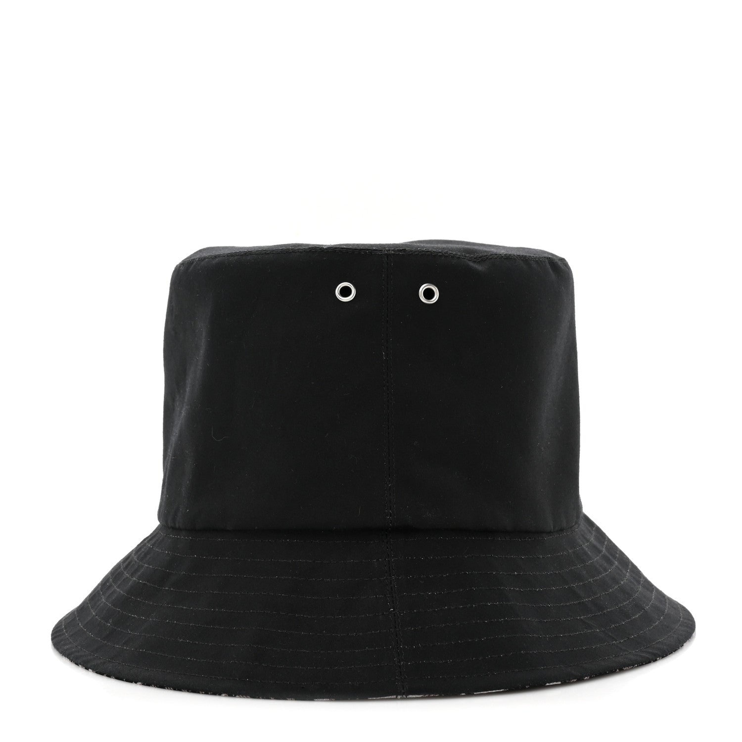 Christian Dior Polyester Cotton Oblique Teddy-D Brim Bucket Hat 58 Black 4 of 8