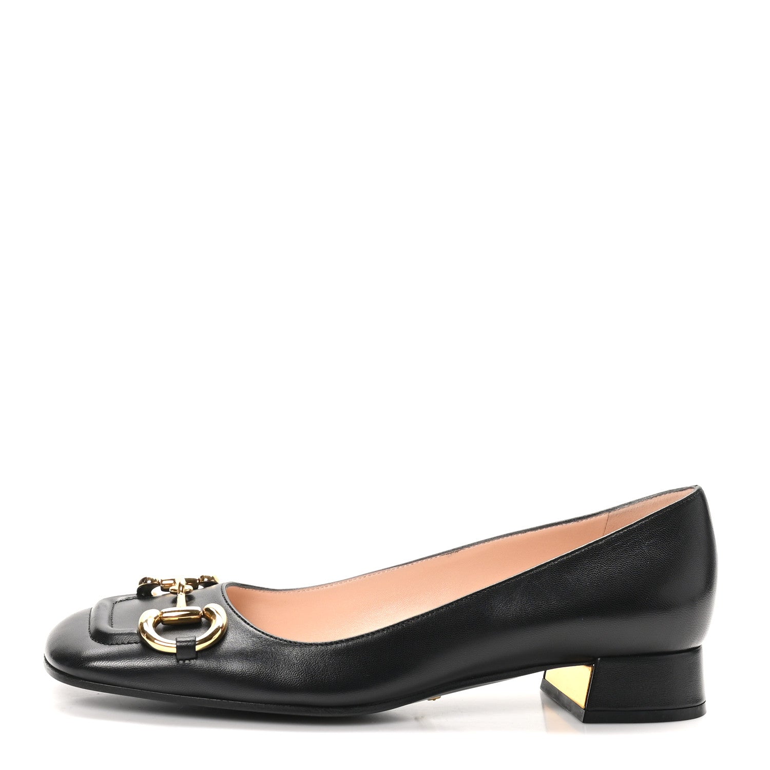 Gucci Malaga Kid Horsebit Ballet 25mm Flats 38.5 Black 1 of 9