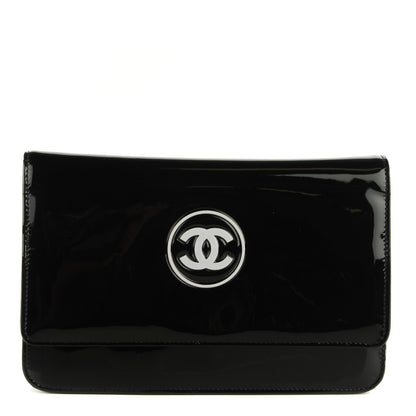 Chanel Patent CC Compact Wallet On Chain WOC Black 1 of 7