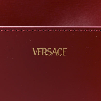 Versace Calfskin Large Greca Goddess Clutch Red 7 of 12