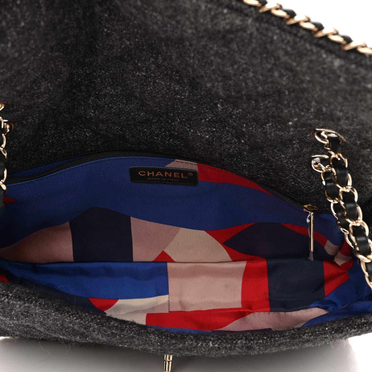Chanel Wool Tweed Quilted Coco Neige Chain Around Flap Black 5 of 10