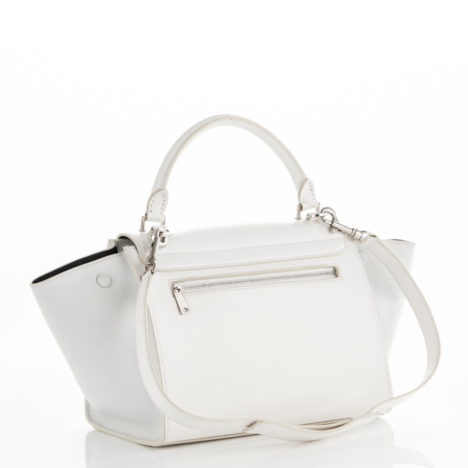Celine Liege Calfskin Small Trapeze White 3 of 6