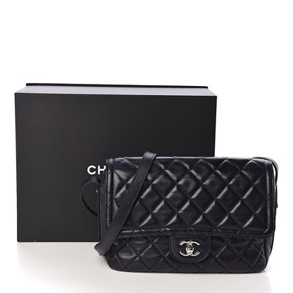 Chanel Lambskin Quilted Messenger Bag Dark Navy 14 of 14