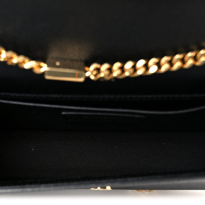 Saint Laurent Grain De Poudre Small Monogram Kate Satchel Black 5 of 11