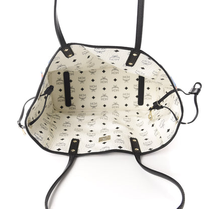 MCM Visetos Medium Project Reversible Shopper Tote White 14 of 18