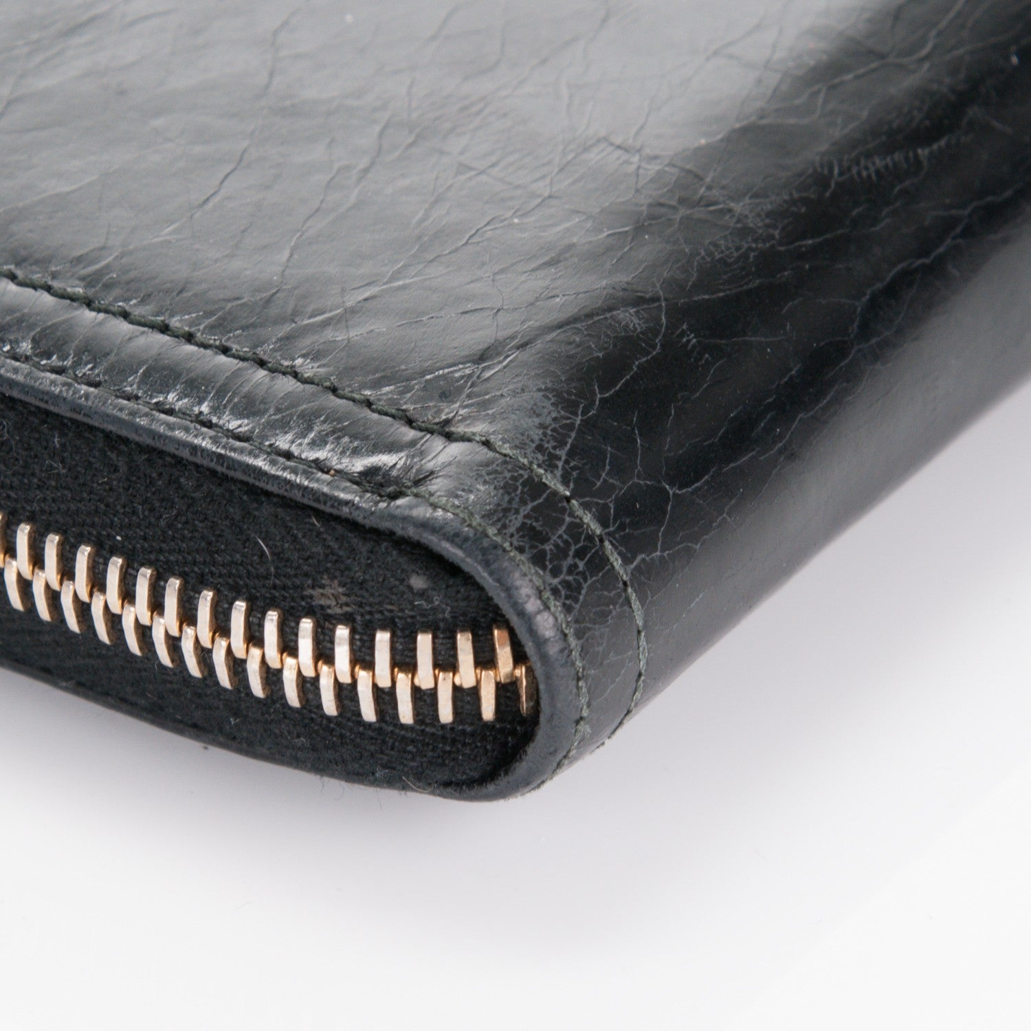 Prada Vitello Shine Zip Around Wallet Nero Black 9 of 9