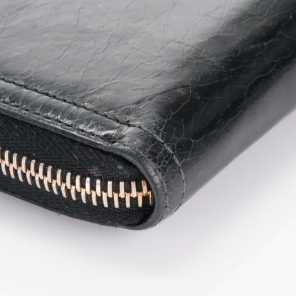 Prada Vitello Shine Zip Around Wallet Nero Black 9 of 9