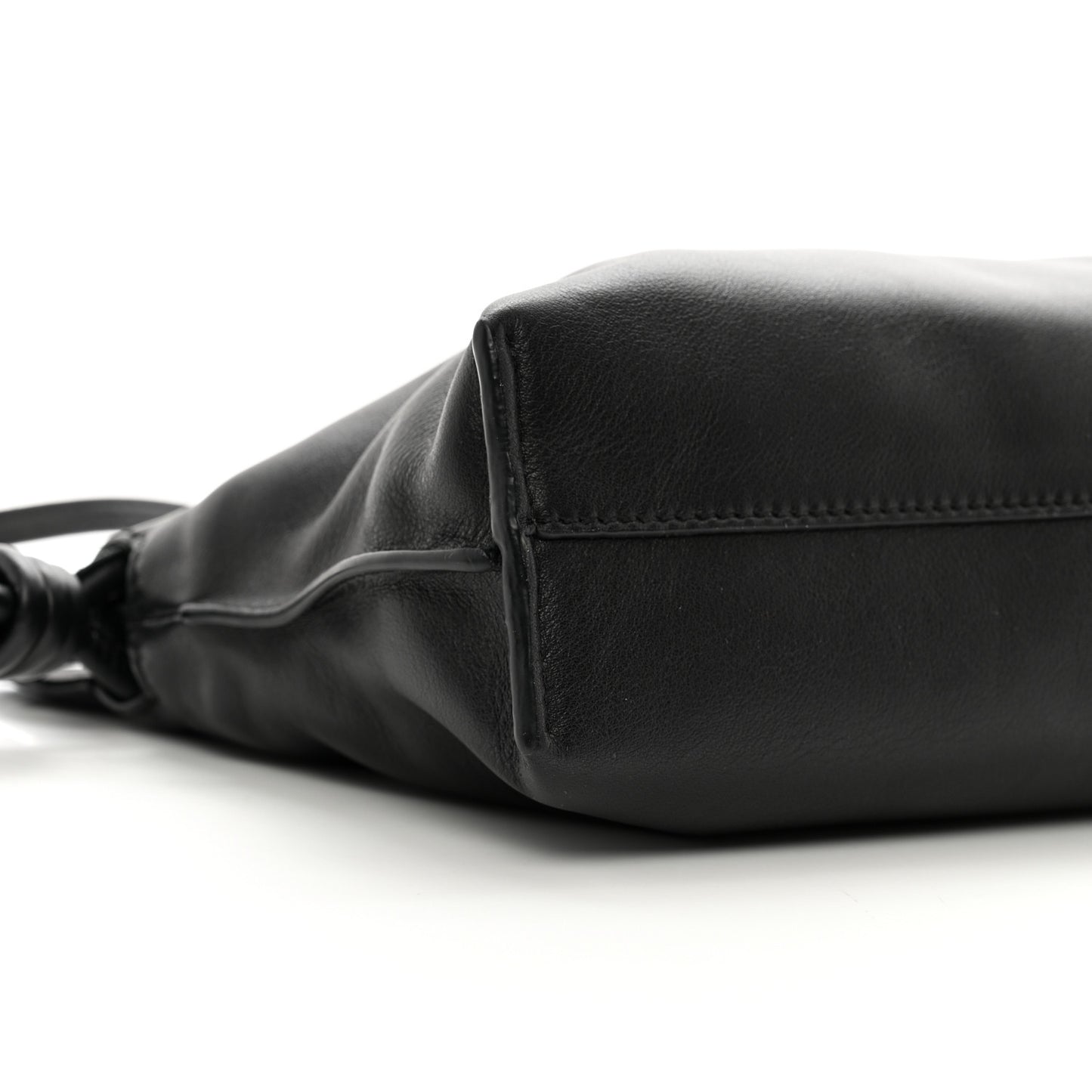 Calfskin Mini Flamenco Knot Clutch Black