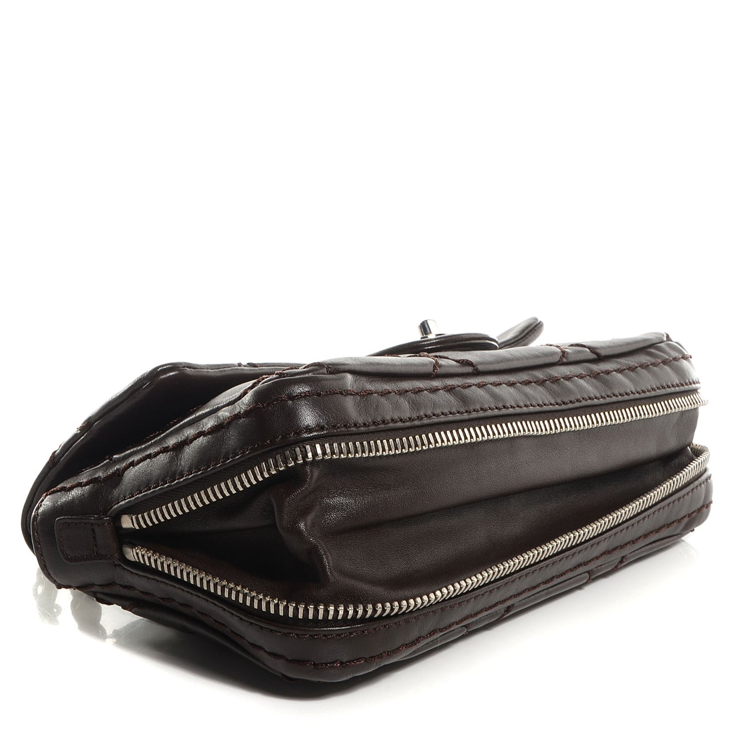 Calfskin Expandable Flap Brown