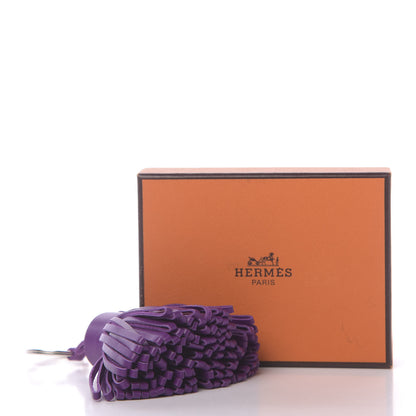 Hermes Lambskin Carmen Tassel Key Holder Violet 3 of 3