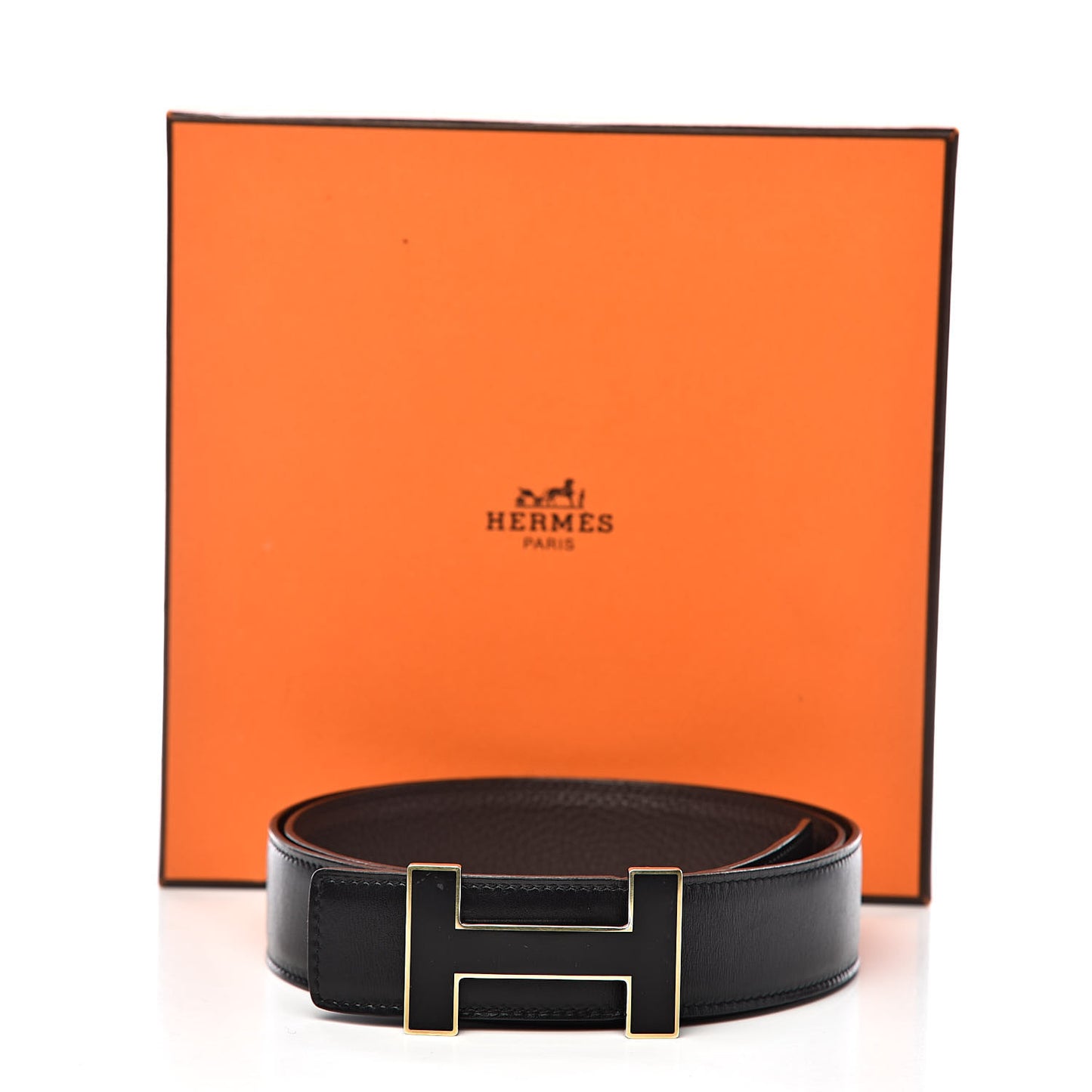 Box Togo 32mm Quizz H Belt 90 Black Chocolate