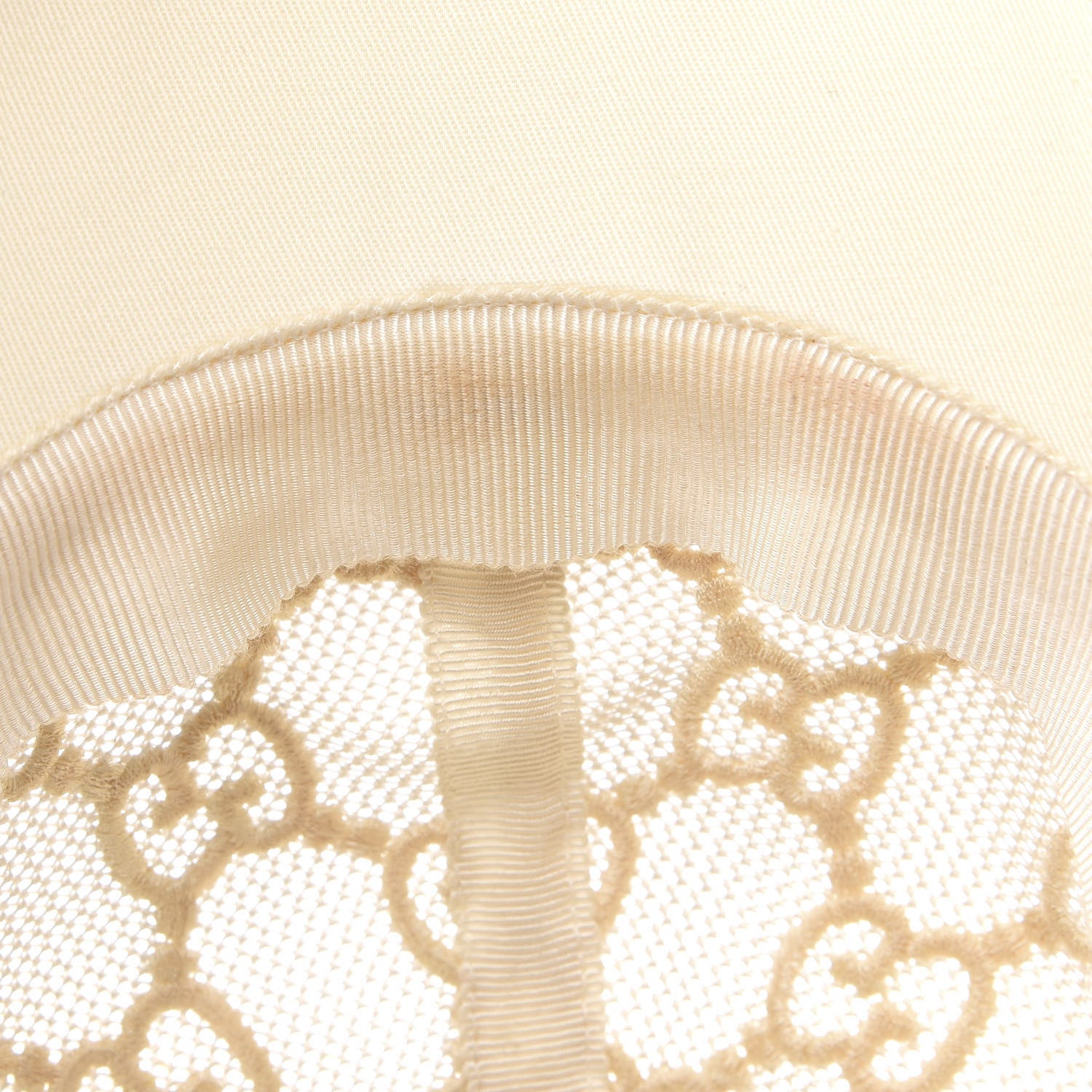 Gucci Mesh GG Monogram Shivali Baseball Hat M Cream Ivory 6 of 7
