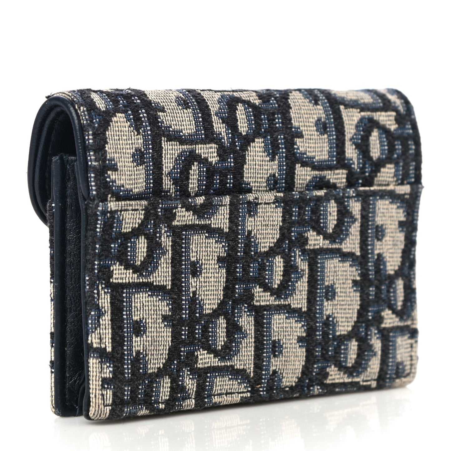 Oblique Saddle Card Holder Blue