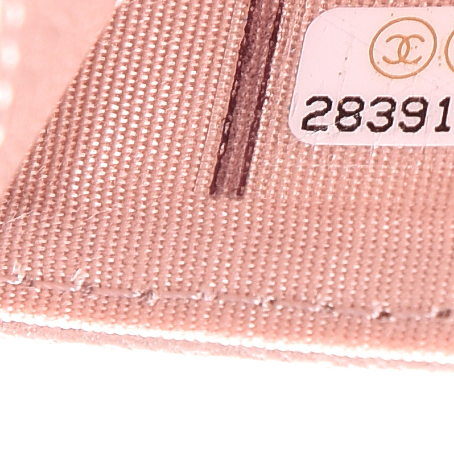 Goatskin Camellia Embossed Card Holder Wallet Light Pink