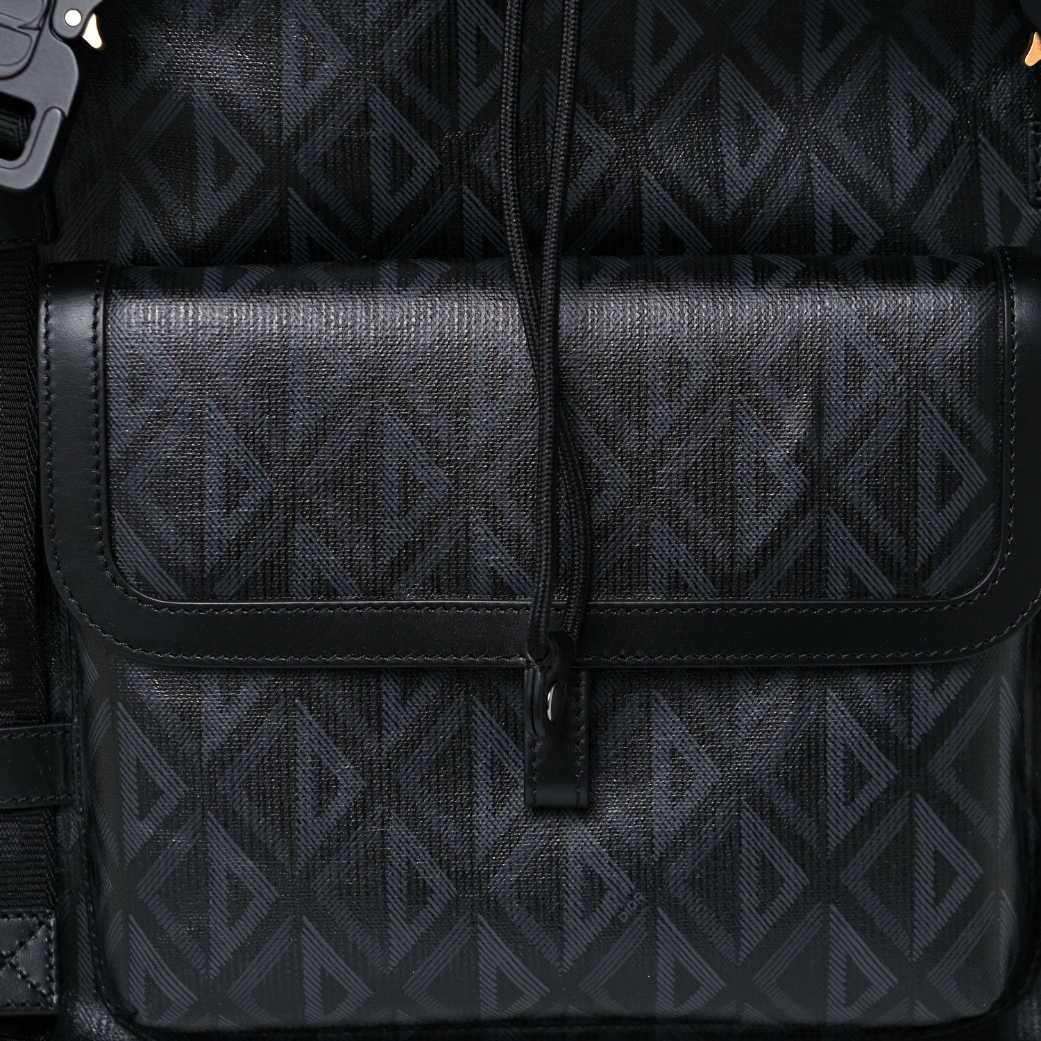 Christian Dior Canvas CD Diamond Hit The Road Backpack Black 7 of 11