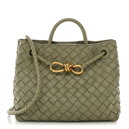Bottega Veneta Nappa Intrecciato Small Andiamo Shoulder Bag Travertine 1 of 9