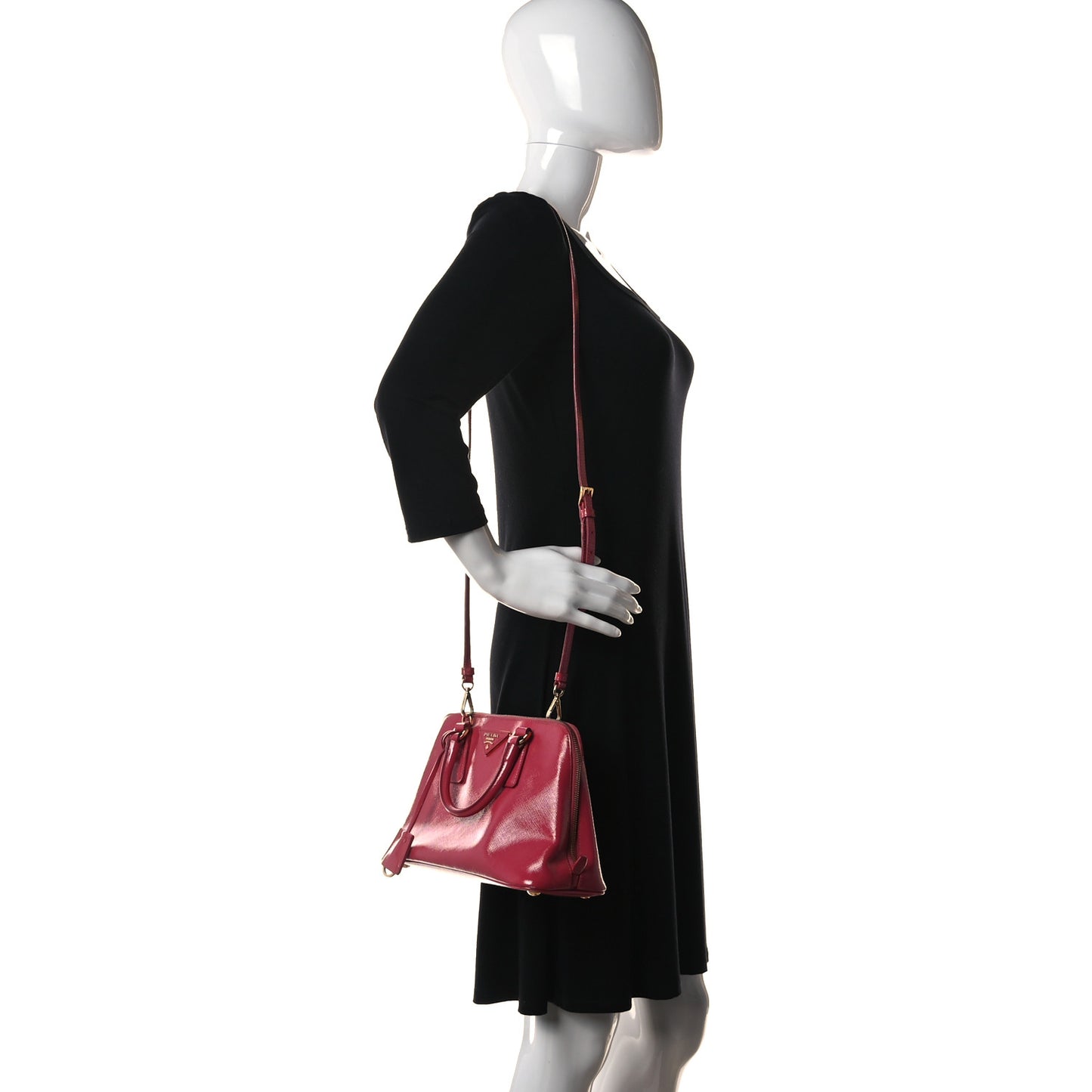 Saffiano Vernice Mini Promenade Double Zip Tote