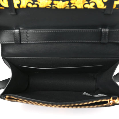Versace Borsa Vitello Barocco Scarf Sash Shoulder Bag Black Multicolor 5 of 8
