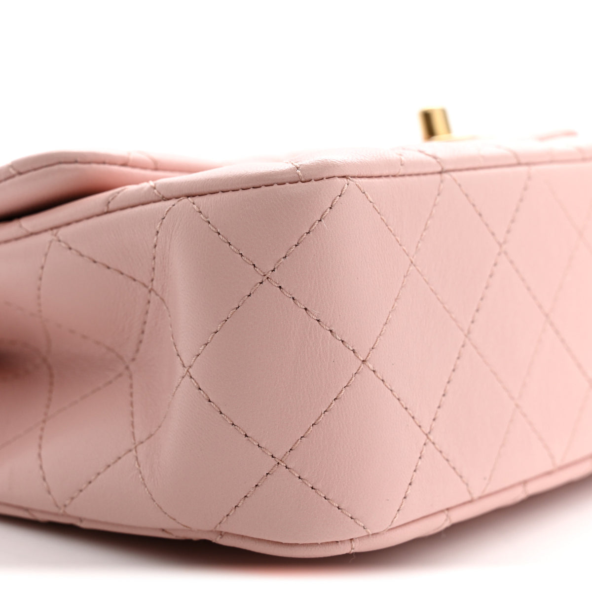 Lambskin Quilted Small Sweet Camellia Flap Light Pink