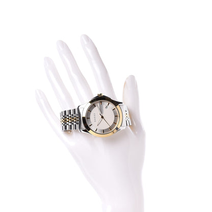 Gucci Stainless Steel 38mm G-Timeless Two Tone Quartz Watch 2 of 7