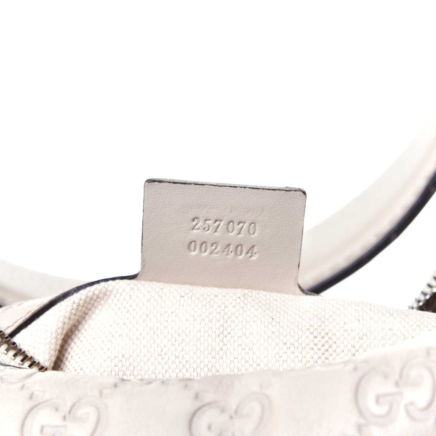 Guccissima Medium Lovely Heart Hobo Off White