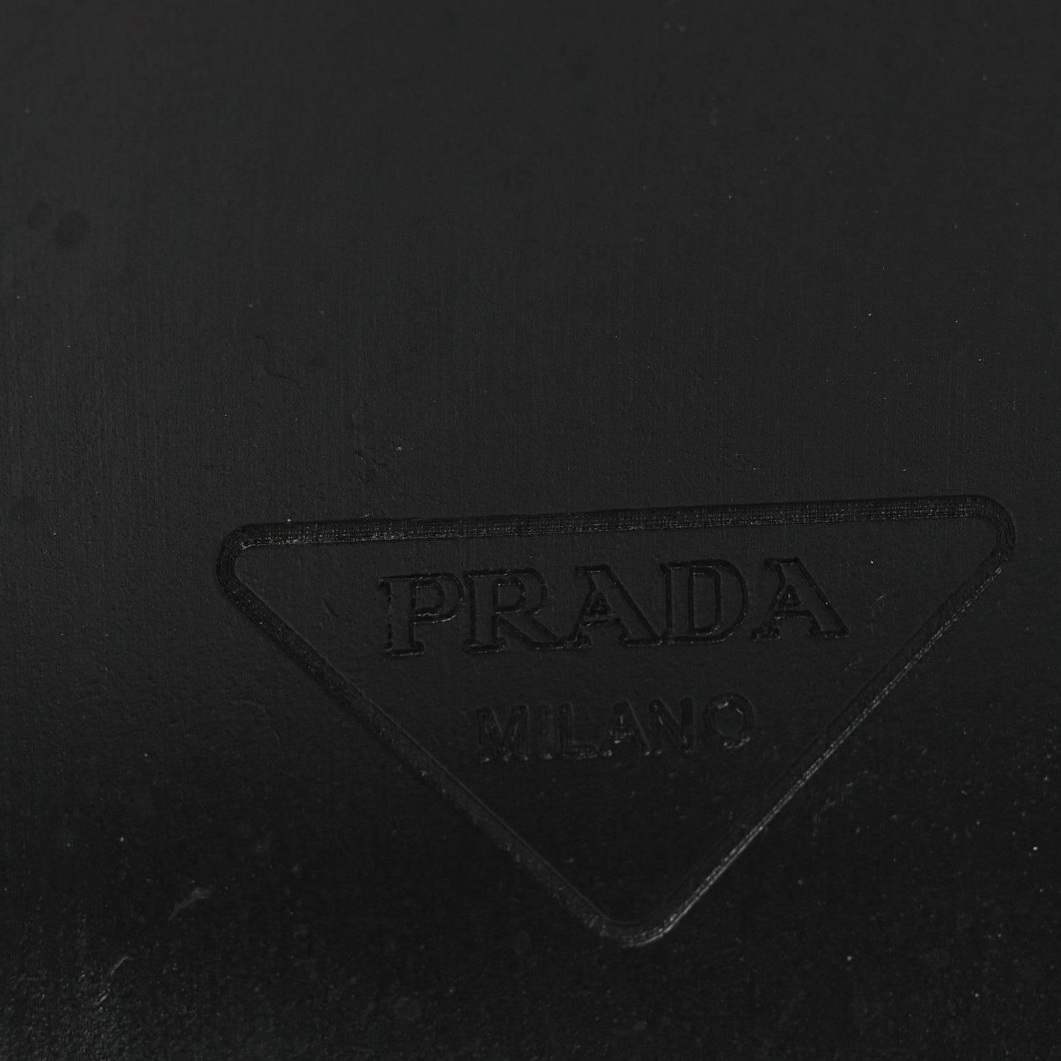Prada Natural Calfskin Metal Triangle Logo 45mm Clogs 38 Black 8 of 12