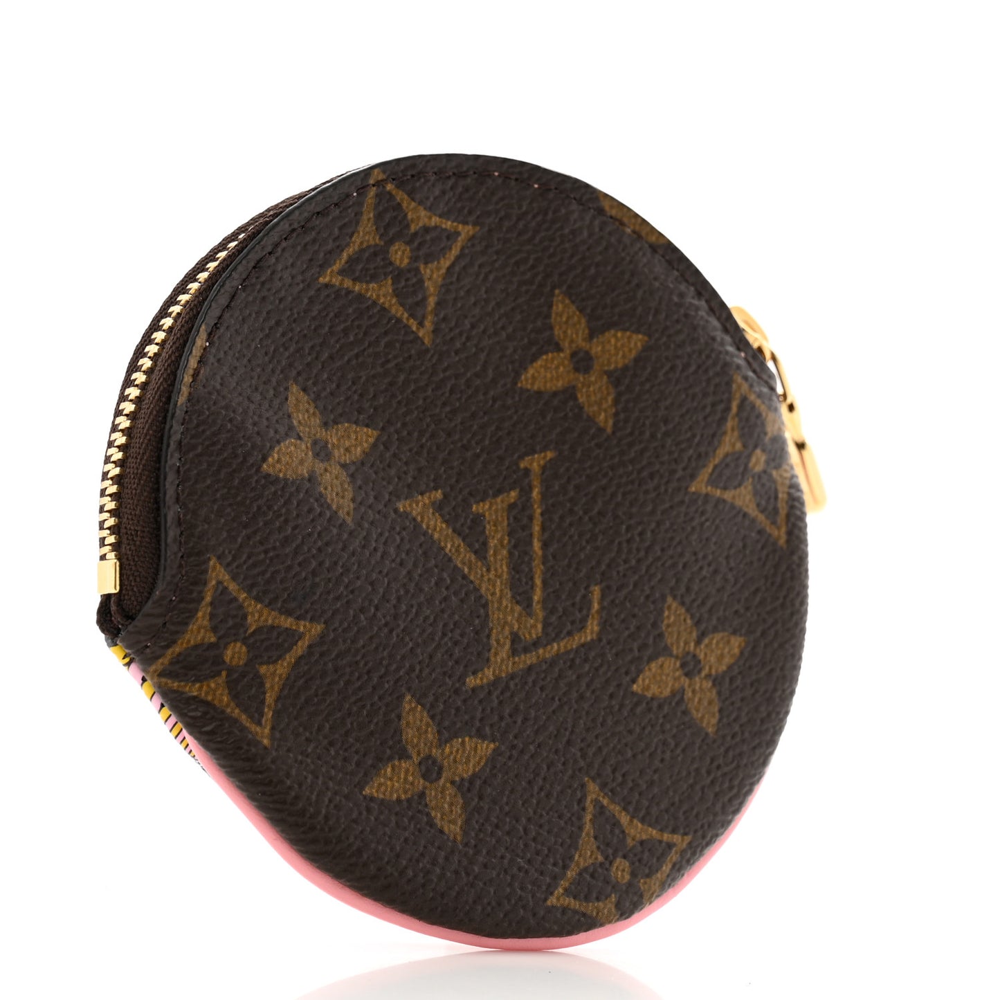 Monogram 2020 Christmas Animation Swing Ride Round Coin Purse Pink Poppy
