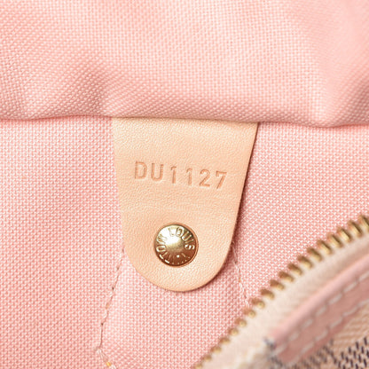 Louis Vuitton Damier Azur Tahitienne Speedy Bandouliere 30 Rose Ballerine 8 of 9