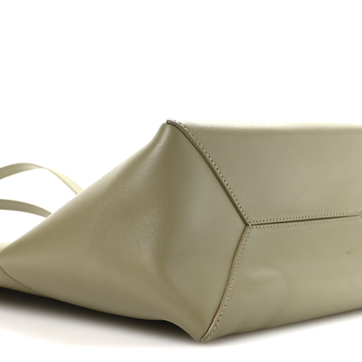 Shiny Calfskin Medium Puzzle Fold Tote Dark Khaki