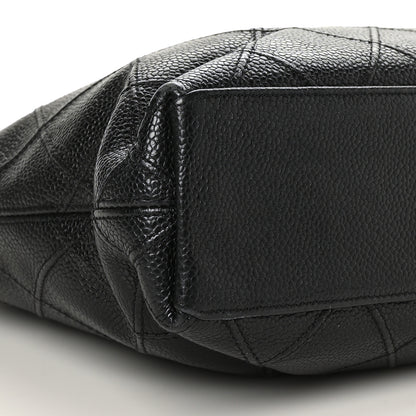 Chanel Caviar Diamond Embossed Shoulder Bag Black 8 of 9
