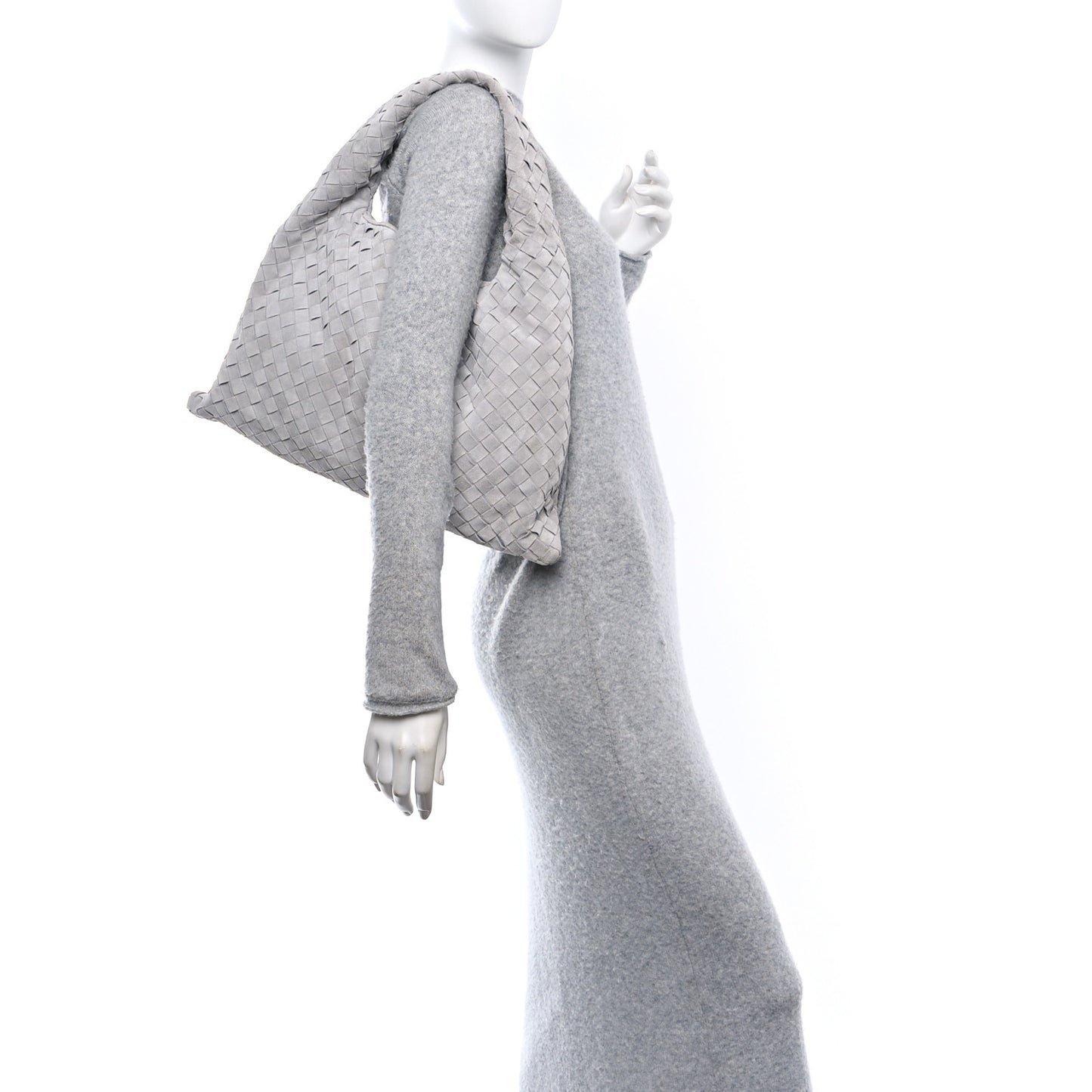 Suede Intrecciato Small Hop Sterling