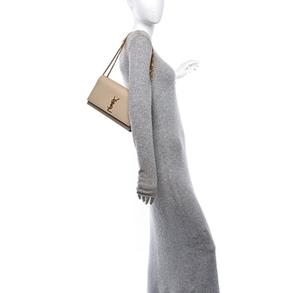 Saint Laurent Grain De Poudre Medium Monogram Kate Satchel Nude Powder 2 of 10