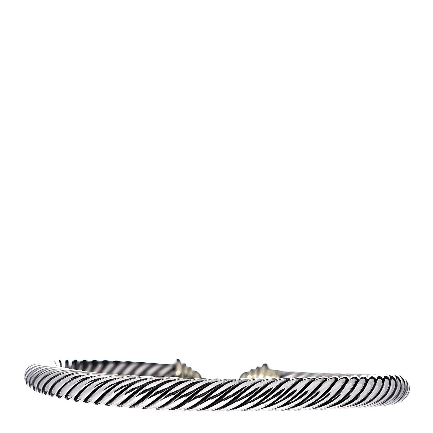 Sterling Silver 14K Yellow Gold 5mm Cable Classics Bracelet