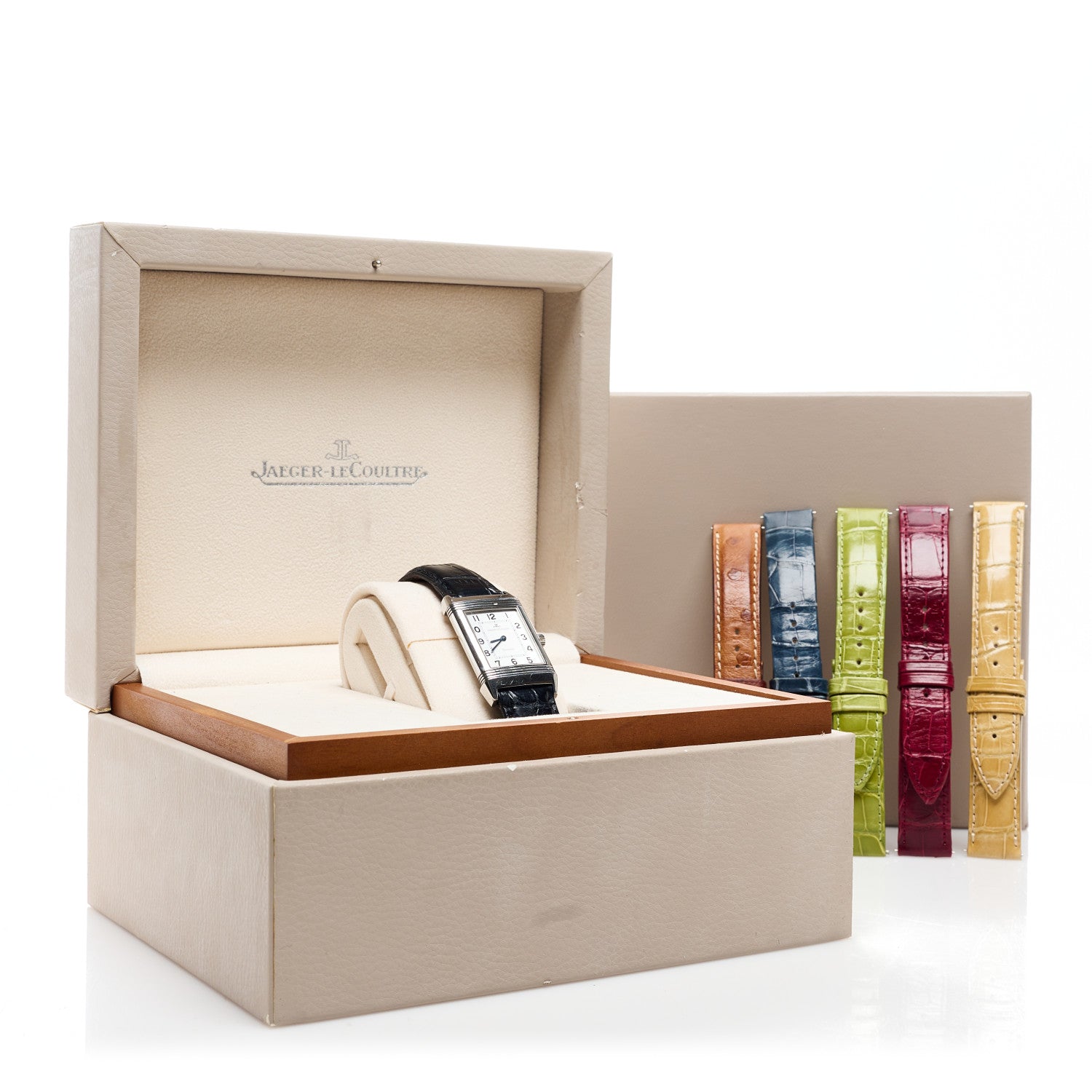 Jaeger-LeCoultre Stainless Steel Alligator 23mm Reverso Classique Quartz Watch 251.84.10 5 of 5