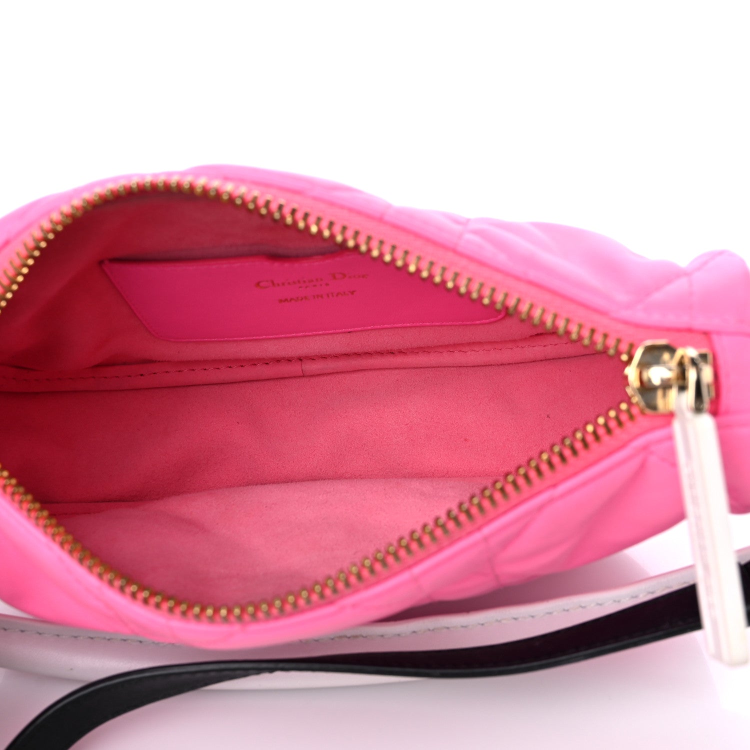 Christian Dior Lambskin Cannage Small Dior Vibe Hobo Bag Pink 5 of 9
