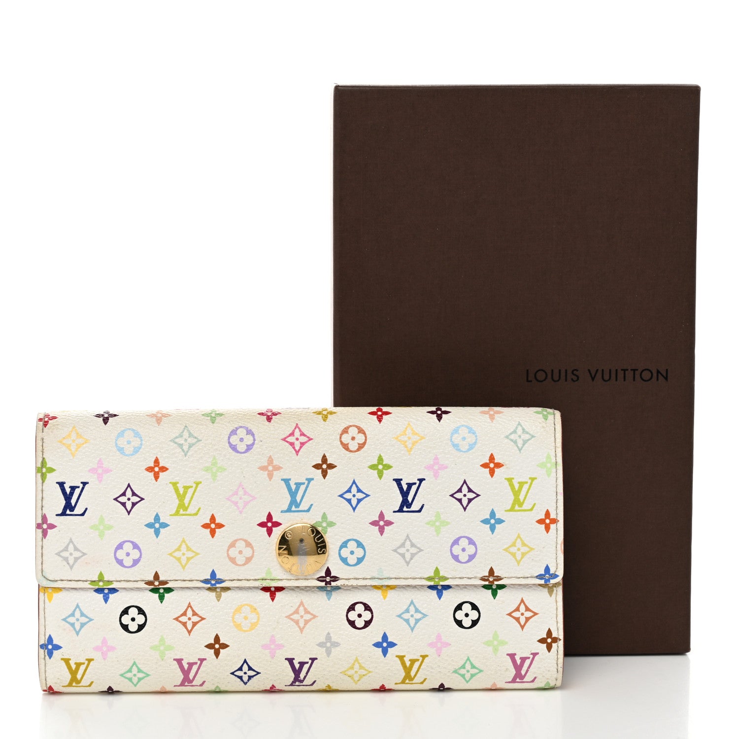Louis Vuitton Monogram Multicolor Sarah Wallet White Figue 8 of 8