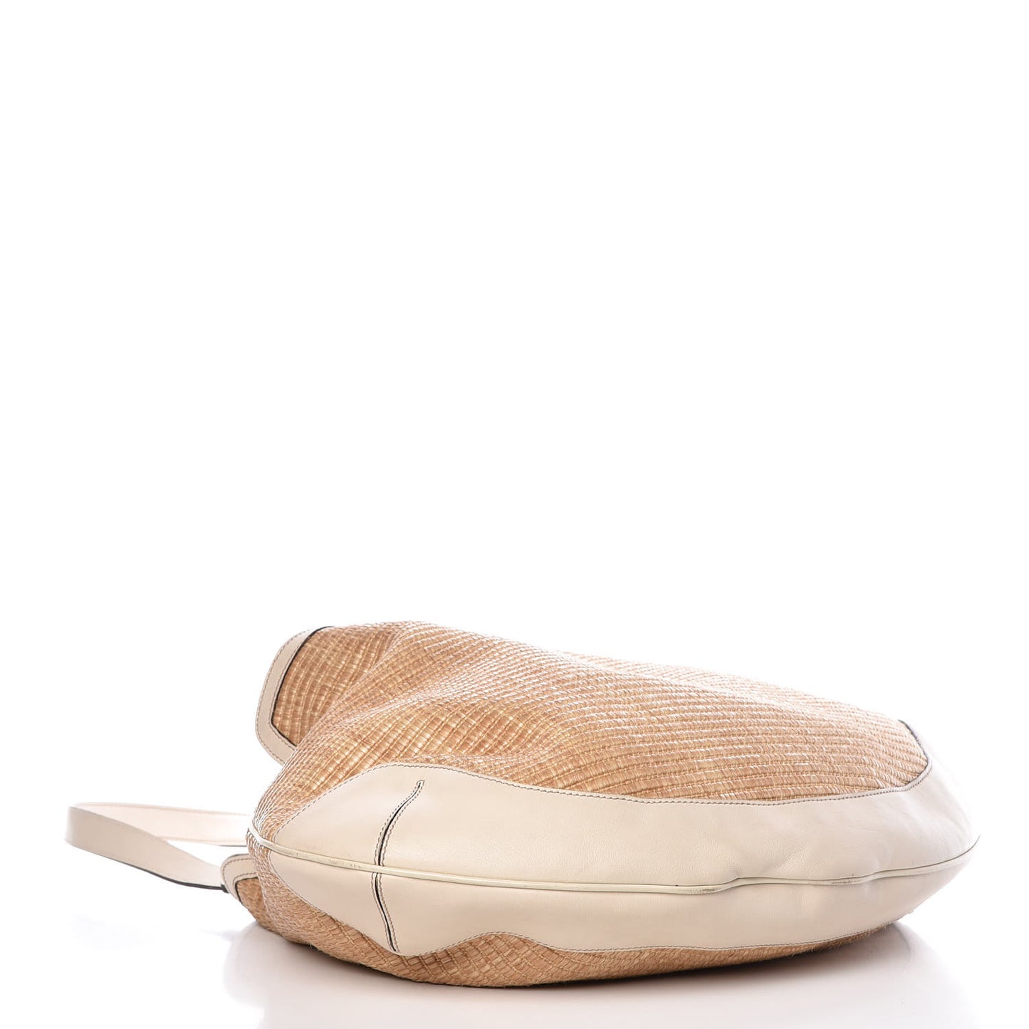 Straw Peggy Bamboo Handle Hobo