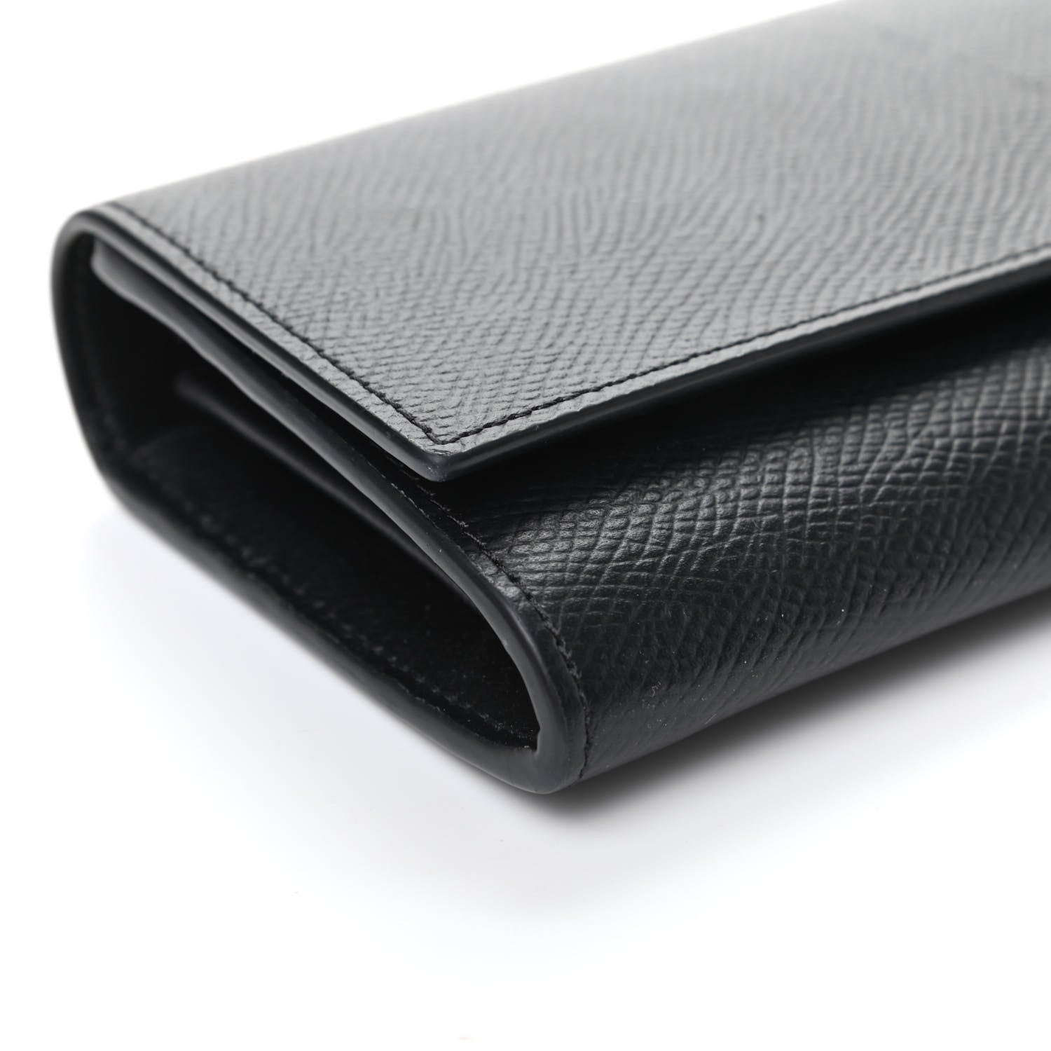 Celine Grained Calfskin Large Flap Wallet Black 7 of 8
