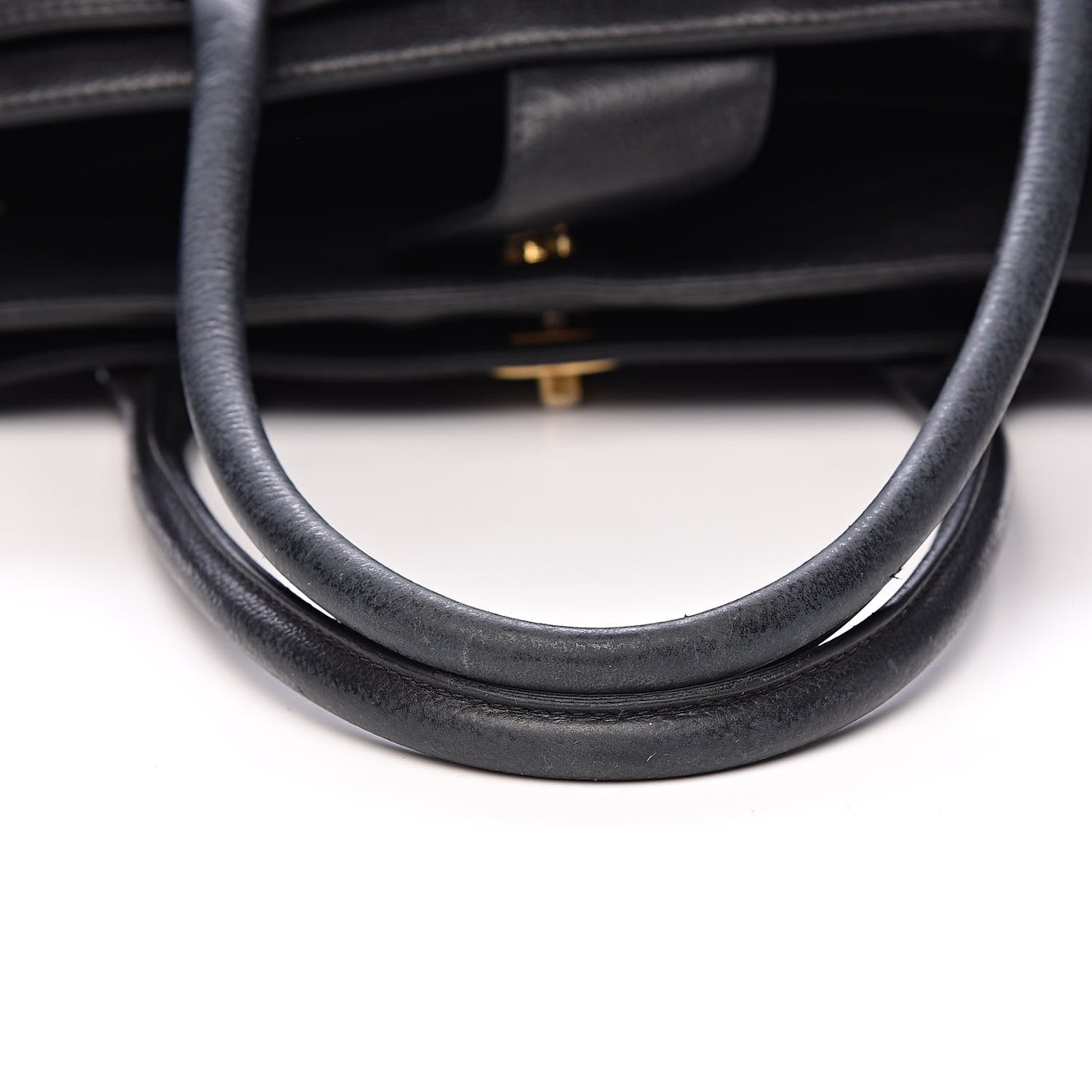 Calfskin Cerf Executive Shopper Tote Black