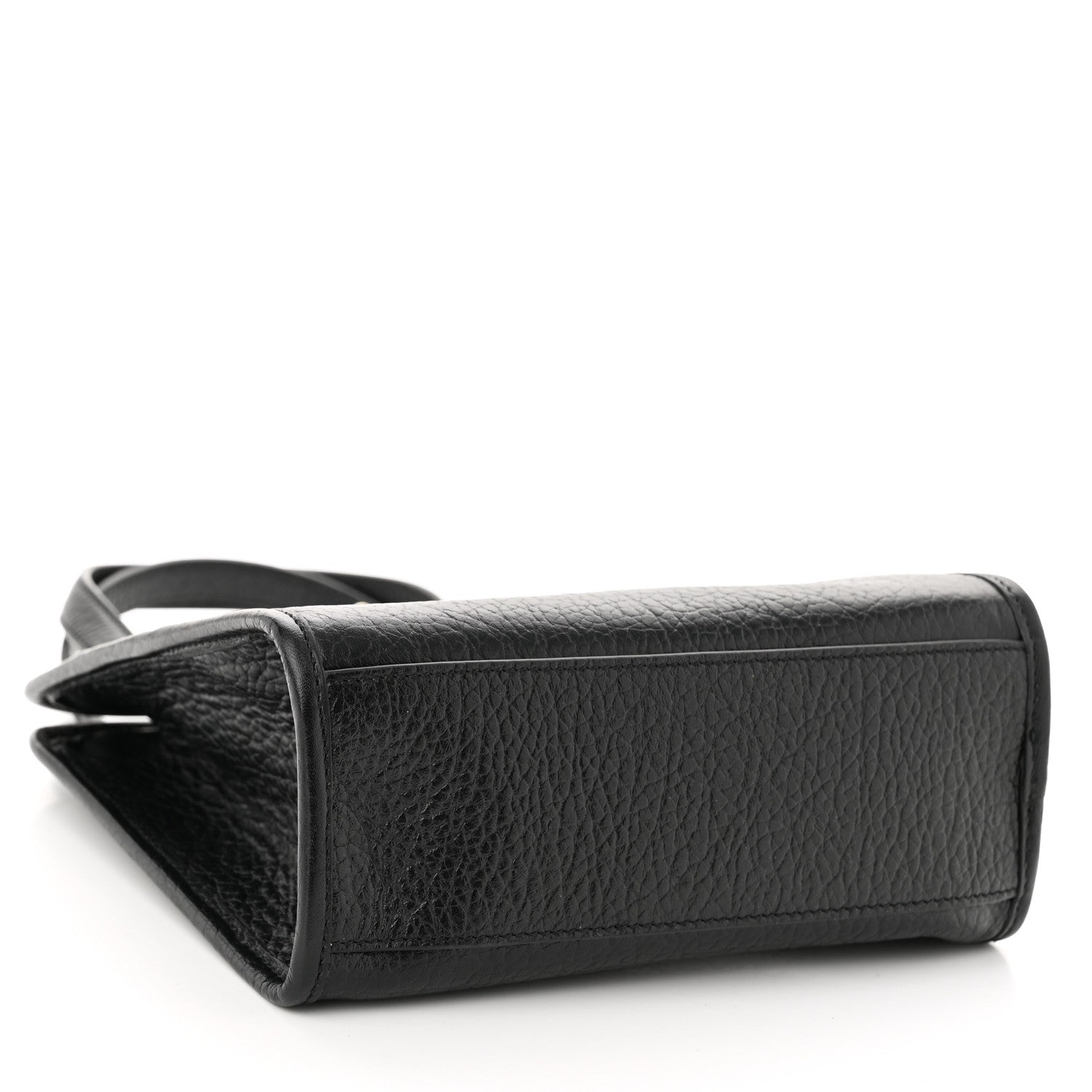 Salvatore Ferragamo Grained Calfskin Gancini Mini Top Handle Crossbody Bag Black 4 of 10